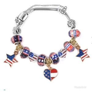 Chroma, Enameled Military Wife Charm Bracelet